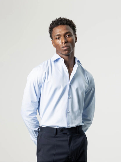 PUROEGO CAMISA TWILL VESTIR AZUL CELESTE