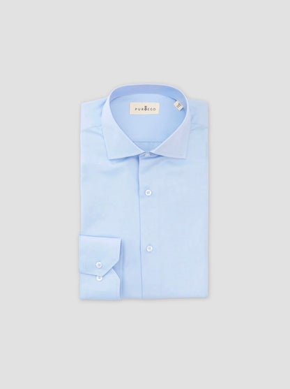 PUROEGO CAMISA TWILL VESTIR AZUL CELESTE