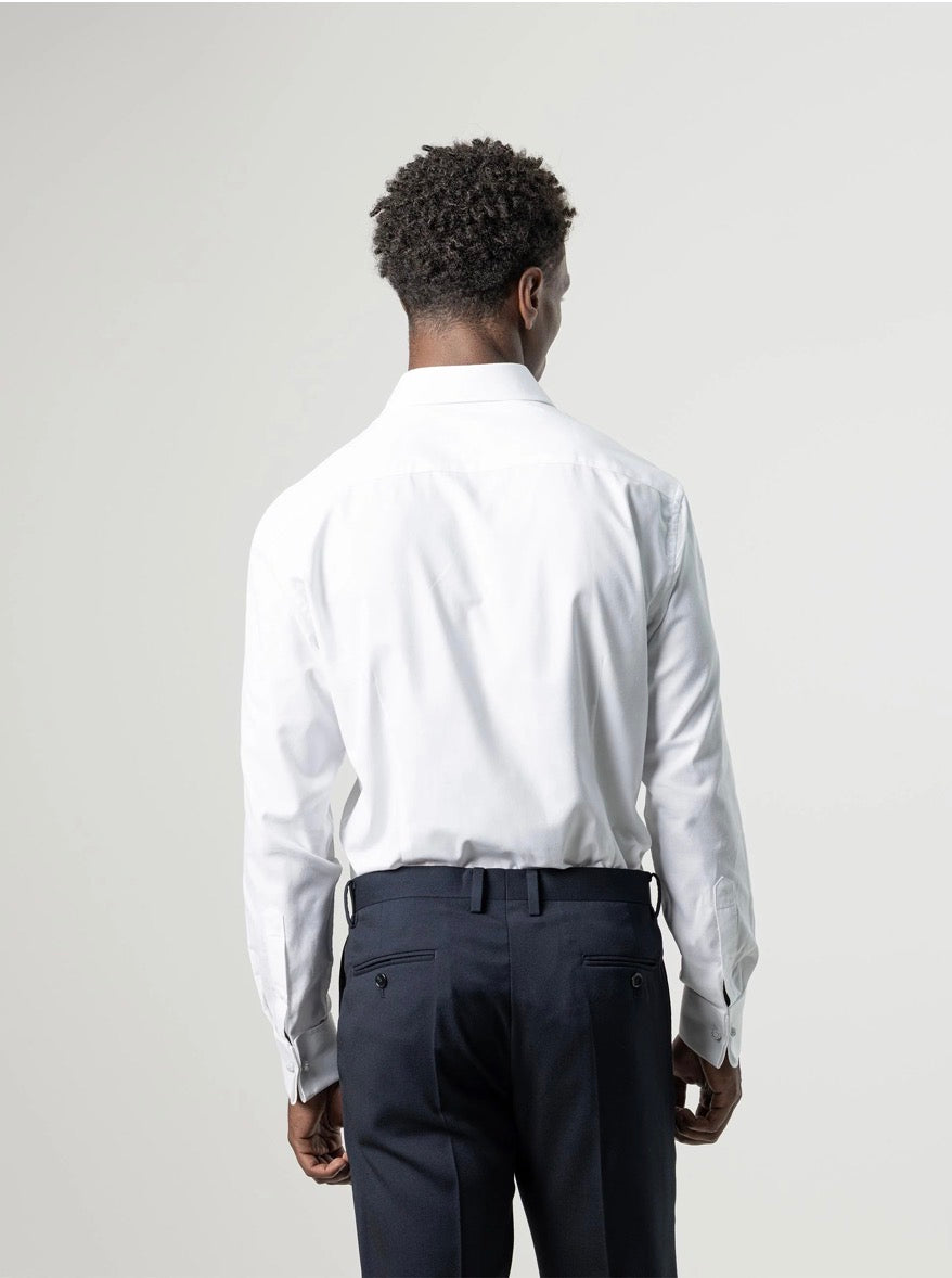 PUROEGO CAMISA VESTIR PUÑO GEMELO BLANCA