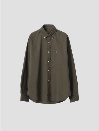 PUROEGO CAMISA OXFORD ALGODÓN VERDE OSCURO