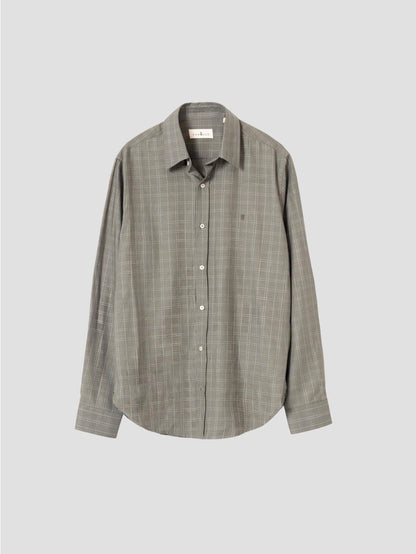 PUROEGO CAMISA CUADROS VENTANA VERDE
