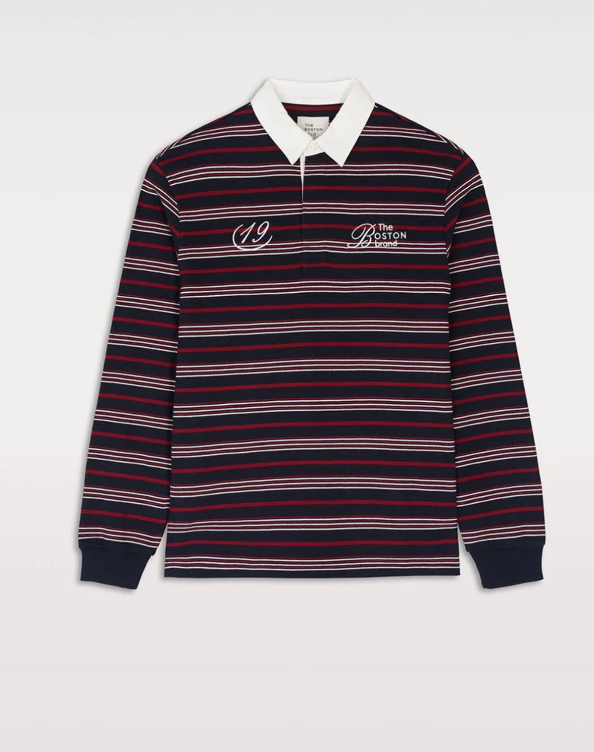 BOSTON POLO RELAXED FIT RAYAS BORDADO