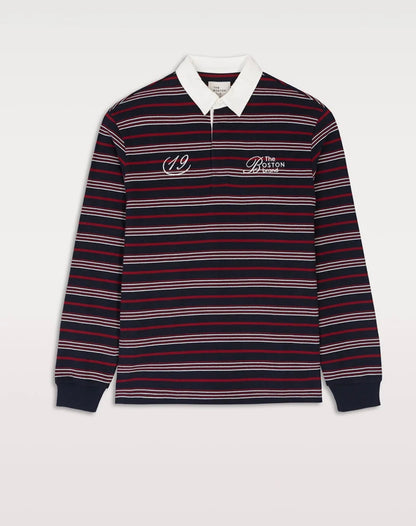 BOSTON POLO RELAXED FIT RAYAS BORDADO