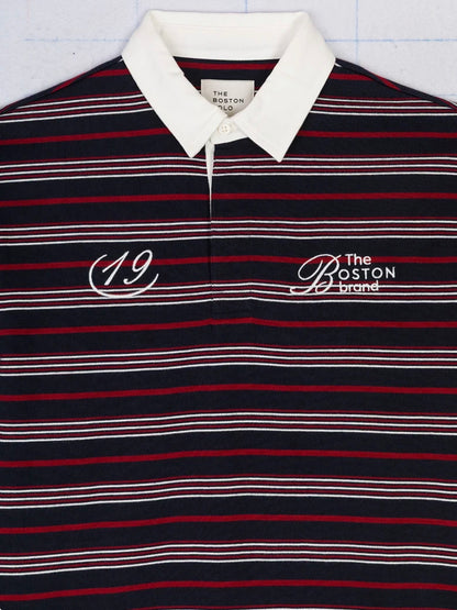 BOSTON POLO RELAXED FIT RAYAS BORDADO