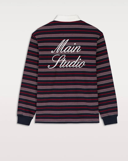 BOSTON POLO RELAXED FIT RAYAS BORDADO