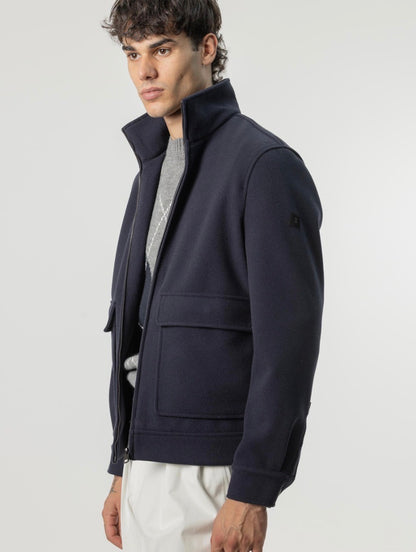 PUROEGO CAZADORA HARRINGTON BOLSILLOS MARINO
