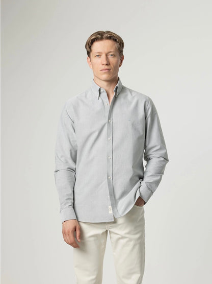 PUROEGO CAMISA OXFORD ALGODÓN VERDE CLARO