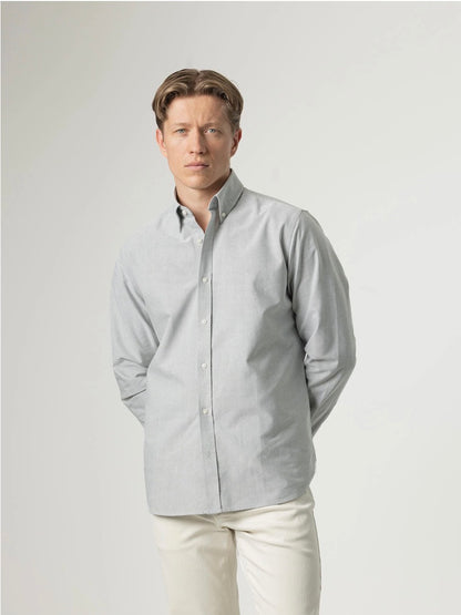 PUROEGO CAMISA OXFORD ALGODÓN VERDE CLARO