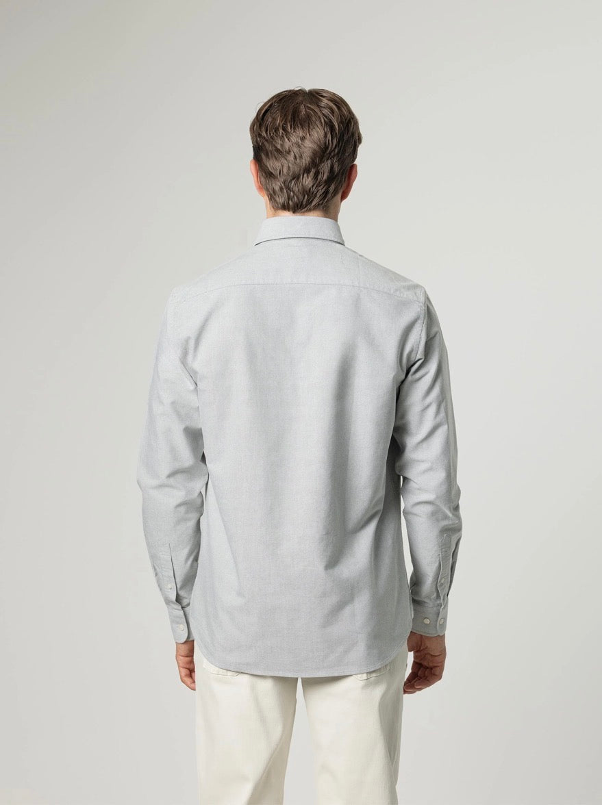 PUROEGO CAMISA OXFORD ALGODÓN VERDE CLARO