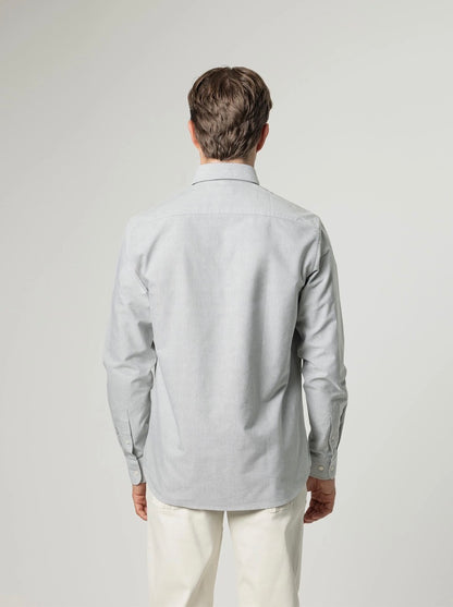 PUROEGO CAMISA OXFORD ALGODÓN VERDE CLARO
