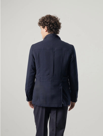 PUROEGO CHAQUETA MULTIBOLSILLOS MARINO
