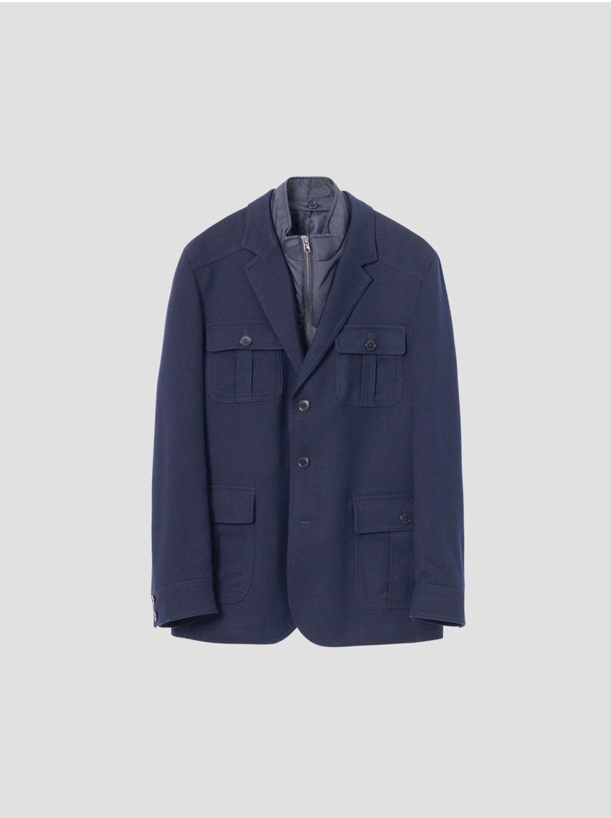PUROEGO CHAQUETA MULTIBOLSILLOS MARINO