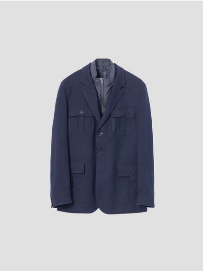 PUROEGO CHAQUETA MULTIBOLSILLOS MARINO