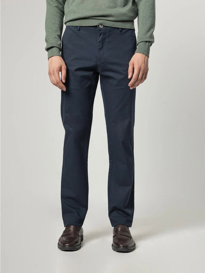 PUROEGO PANTALÓN CHINO FLEX FIT MARINO