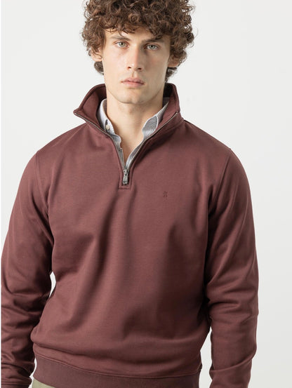 PUROEGO SUDADERA CUELLO CREMALLERA COÑAC