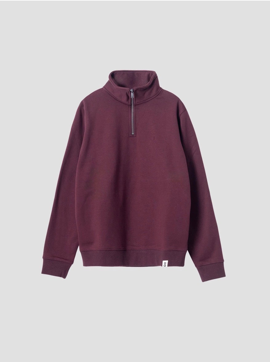 PUROEGO SUDADERA CUELLO CREMALLERA COÑAC