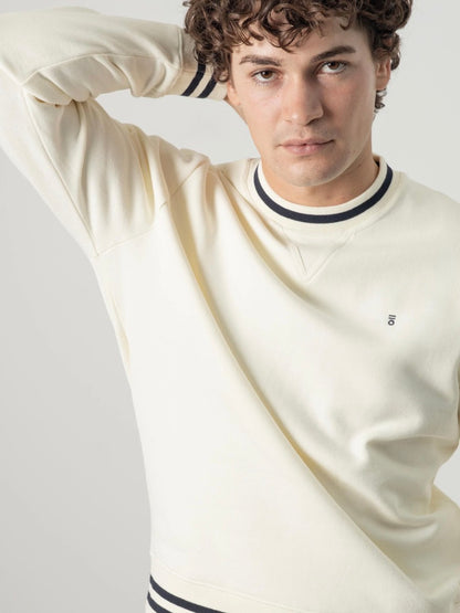 PUROEGO SUDADERA CUELLO REDONDO CRUDO