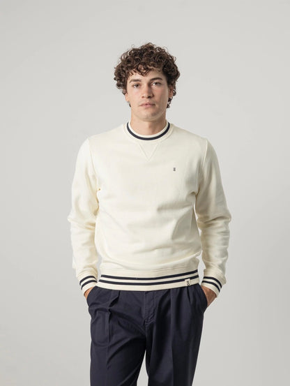 PUROEGO SUDADERA CUELLO REDONDO CRUDO