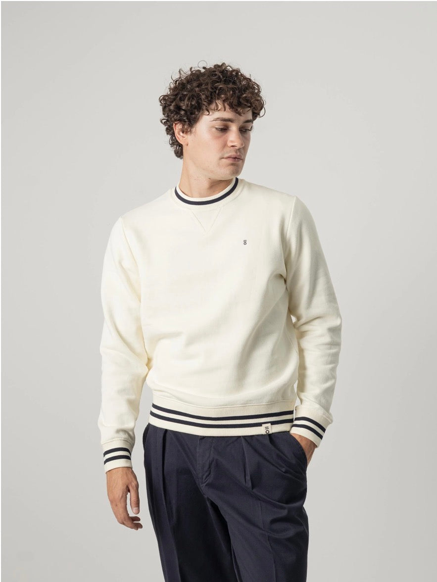 PUROEGO SUDADERA CUELLO REDONDO CRUDO