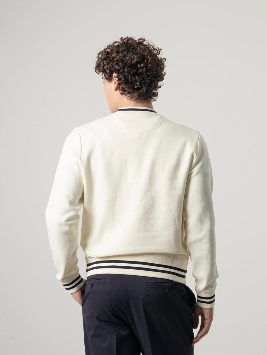 PUROEGO SUDADERA CUELLO REDONDO CRUDO