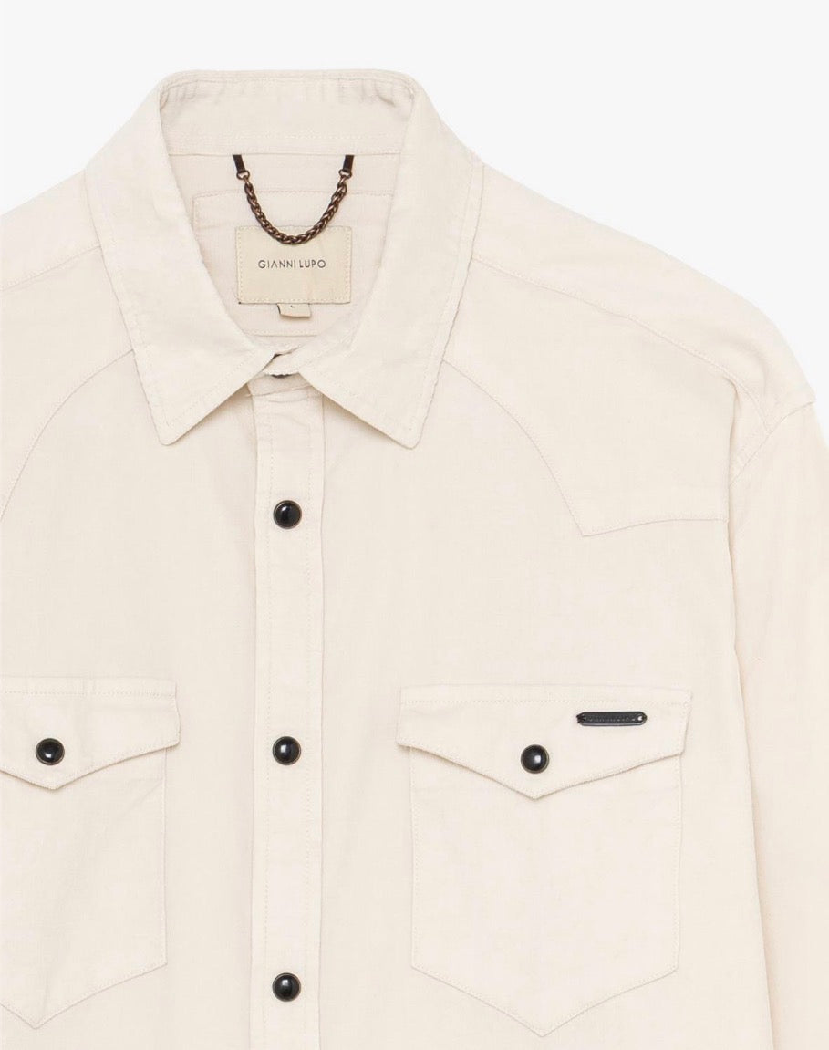 GIANNI LUPO SOBRECAMISA MICROPANA CRUDO