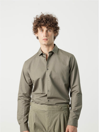 PUROEGO CAMISA TENCEL VERDE MILITAR