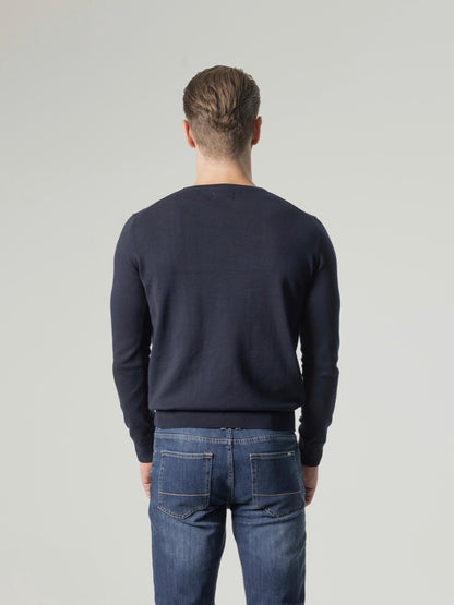 PUROEGO JERSEY CUELLO REDONDO MARINO