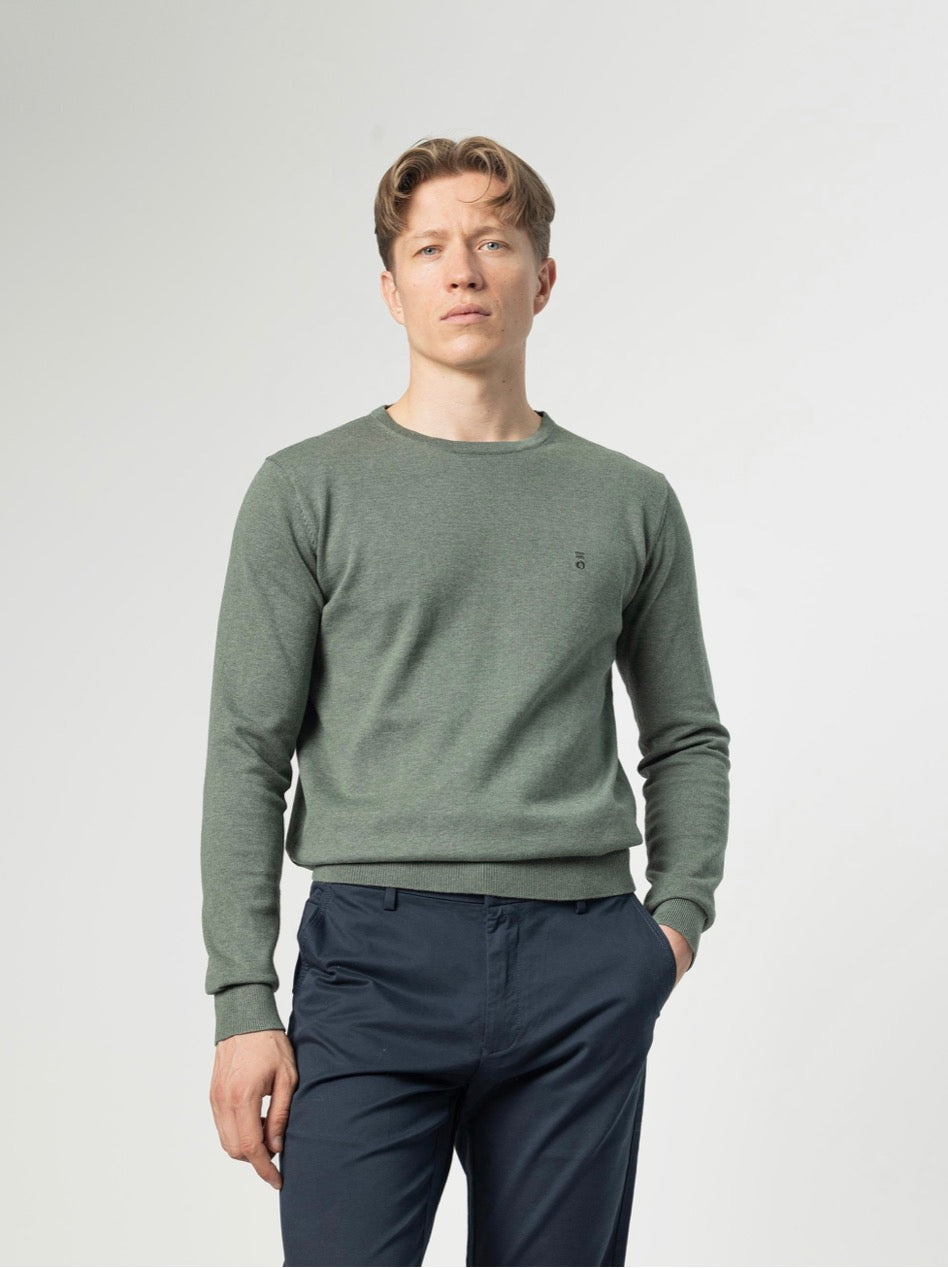 PUROEGO JERSEY CUELLO REDONDO VERDE