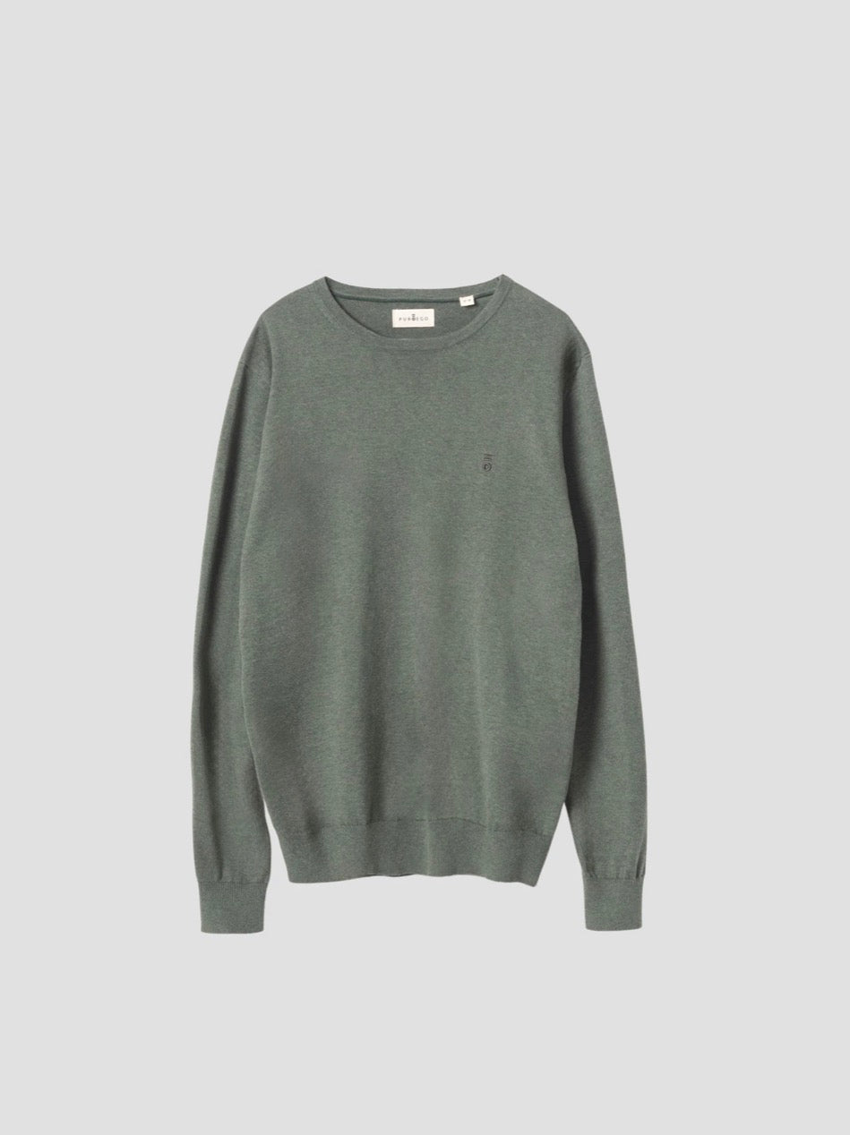 PUROEGO JERSEY CUELLO REDONDO VERDE