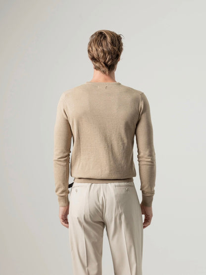 PUROEGO JERSEY CUELLO PICO TOSTADO