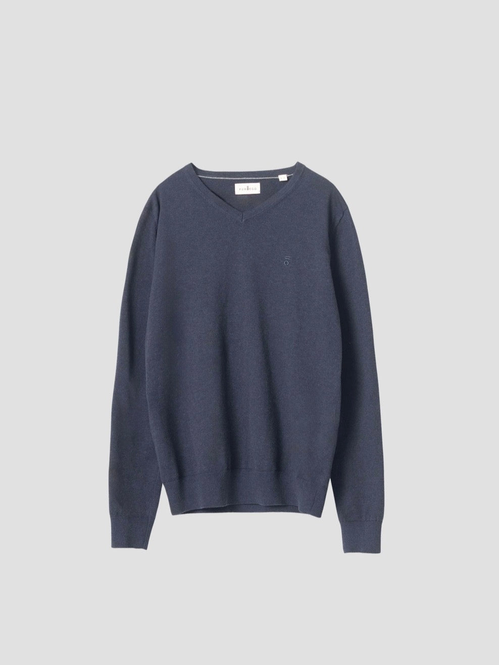 PUROEGO JERSEY CUELLO PICO AZUL OSCURO
