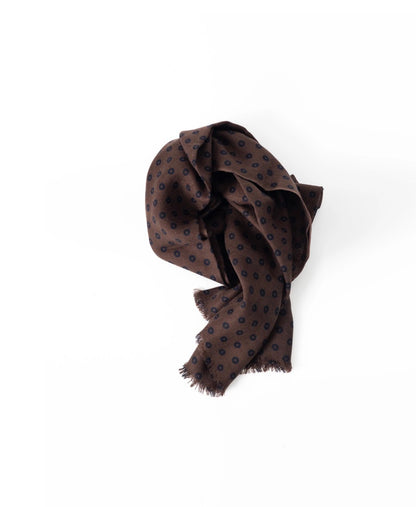 PUROEGO FOULARD LANA TOPOS CHOCOLATE