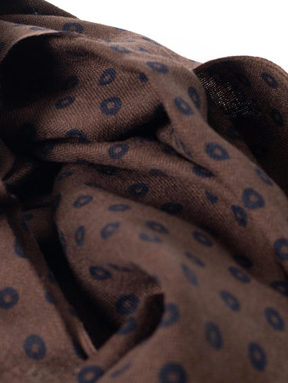 PUROEGO FOULARD LANA TOPOS CHOCOLATE